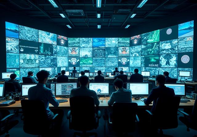 Kontrollrom under en direktesending.